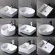 Nordic ceramic wash basin table oval household wash basin bathroom balcony rectangular art basin 319 small single basin with drain