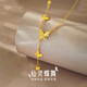Junbu Hong Kong gold bow tassel clavicle necklace 999 pure gold pendant as a birthday gift for girlfriend Butterfly set chain 1 gram gold 5D hard gold + tungsten core
