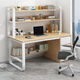 Jiajialin Computer Desk Desktop Bookshelf Bookcase Integrated Table and Chair Set Bedroom Study Table Student Writing Desk Upgraded Three Drawers Oak Color 120cm