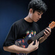 Tom尤克里里 敦煌博物馆 梵高单板UKULELE 初学进阶新手4弦小吉他 23英寸DH-NC敦煌联名 电箱款
