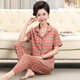 Modal pajamas for women, middle-aged and elderly summer thin short-sleeved long pants mother pajamas light and comfortable light luxury home clothes Y9921 women M (80-100Jin [Jin equals 0.5 kg])