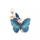 Suitable for Zhongyi, new luxury brooch for women, exquisite embroidered butterfly corsage, fashionable and personalized brooch, elegant golden rhinestone fireworks