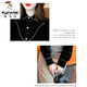 Woodpecker autumn and winter velvet thickened shirt for women 2025 new fashionable gold velvet top winter base layer shirt black plus/velvet XL