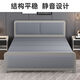 Baiyuda folding bed household double bed simple lunch break rental house adult wooden bed bedroom spliced single bed iron bed 1.2 meters gray bed frame + gray bed surface + brown pad