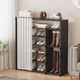 Lehuo Time Simple Shoe Cabinet Door Entry Cabinet 2024 New Shoe Rack Door Multi-layer Household Shoe Storage Cabinet Integrated Wall Black [6-layer 60cm]