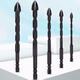 XMSJ custom-made Bawang drill bit 30 cm four-edged triangle alloy cross concrete cement wall special tile drilling and drilling, triangle extension model 12200mm10 pieces