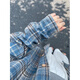 Pei Shiyan Blue Grinding Camisa a cuadros Autumnia e invierno de manga larga para hombres Plus Velvet La chaqueta de camisa de estilo de cercanías estadounidense en terciopelo C9734 Orange Plus Velvet M 95-115Jin [Jin equivale a 0.5 kg] se puede usar