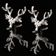CLCEY French cufflinks, men's cuff buttons, shirt cufflinks, cuff buttons, men's and women's suit cufflinks, shirt cufflinks, with you all the way (silver deer cufflinks)