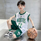 
AN boys basketball suit summer thin 2025 new style mid-large children sports summer clothes children's vest quick drying clothes 12113 blue 160 (height 150-160cm)
