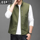 Jeep Spirit Jeep Men's Spring y Autumn New Stand Collar Chaqueta chaleco de chaleco de collar al aire libre