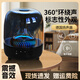 EG German Voice of Berlin Hifi Bluetooth speakers Home universal computer laptop Mini small speaker Bass phone Glass light luminous desktop audio Cool black [Ultravel version] TWS parallel dual HIFI external broadcast