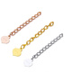 Fat Donglai's same style 18k gold necklace extension chain, adjustable chain tail extension chain, five-flower bracelet necklace, white l gold rose, small size - K yellow 3cm