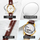OLEVS Swiss Certified Brand Watch Women's Mechanical Watch Fully Automatic Simple Temperament Women's Watch Light Luxury Belt Style Women's Watch OLEVS-6629 Female-Brown Leather White Face