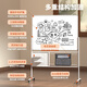 DELI 120*90 cmH-Halterung Typ Storage LIFT Doppelseitig Whiteboard Whiteboard Schreibbrett Blackboard Office Blackboard Home Verwenden Sie Schreibbrett MB701