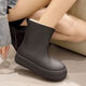 Zhiyunyan winter warmth and women's rain boots fashionable rain boots for women with outer wear plush waterproof shoes anti-ski boots for women Main picture model 36 size 37