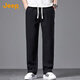 Jeep (JEEP) 2025 autumn and winter new men's casual pants men's loose straight sports wide-leg sweatpants men's trendy brand long pants men's pants