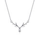 MZMZ platinum necklace platinum ladies all the way to the deer with you gift to girlfriend and wife Chinese Valentine's Day birthday gift Yulu with you necklace - light luxury style