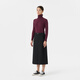 MUJI Women's Mercerized Twill Narrow Skirt Long Skirt Women's Autumn Skirt BEY02C4A Black S (155/62A)