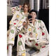 Full bundle of Crayon Shin-chan coral velvet autumn and winter pajamas for women, plus velvet and thickened home clothes, couple flannel men's suit, plush #M10# couple cardigan Crayon Shin-chan 2XL male size (weight 140-160Jin Jin is equal to 0.5 kg)