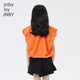 jnby by JNBY江南布衣童装夏装V领无袖衬衫高支府绸柔软女童儿童1N6211880 831荧光桔 100 cm