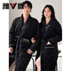 Yalujia Cotton Nightgown Women's Autumn and Winter Thickened and Velvet 2025 New Couple's Pajamas Winter Men's Coral Velvet Bathrobe 8921 Pink XL Three-Layer Long Warm
