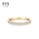 Century Yuan Xingman 18K gold ring classic starlight K gold cubic zirconia ring birthday gift for girlfriend 18K ring about 1.38g 9 rings