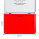 Deli 104*71 mm Metallquadrat-Trockendruckplattform Dichtung Brick Finanzmittel Bürovorräte rot 9891 Großquadrat-Druckplattform (143*87 mm)