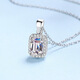 Platinum diamond chain new pendant for women fully set with rectangular moissanite pt95 1 carat 5x7M single pendant without chain