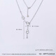 Jibaolou PT950 platinum necklace for women, car flower gourd, Y-shaped tassel clavicle, adjustable platinum necklace set chain 8.04g42+2.5cm
