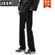 JEEP SPIRIT牛仔裤男款修身黑色春秋vibe美式高街裤子微喇叭长裤 9901怀旧蓝 微喇型 S 【95-100斤】