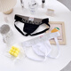 String masculin serré la hanche soulevant les sous-vêtements doublés doubles pour garçons blancs sexy et vide shorts gays de hanche noir + blanc s604 m (recommandé 100-120 Jin [Jin équivaut à 0,5 kg]))