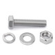 Jinchao A4-80 Jinchao 316L stainless steel external hexagonal screws and nuts set complete combination bolts and nuts M6-M20 M20*100 (1 set)