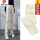 Pierre Cardin 23 New Straight Leg Jeans Women's Spring and Autumn New Stretch Versatile High Waist Off-White Pants Slim Pipe Off-White 28106-115Jin [Jin equals 0.5 kg]