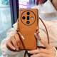 适用OPPOFindX7手机壳斜挎挂绳OPPOFindX7pro皮质FindX7Ultra卡包 【高级感棕色+斜挎卡包】 OPPO Find X7【成品】