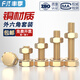 Fengji national standard pure copper full brass screw flat washer nut set external hexagonal bolt combination 4M5M6M8M10M12M16 M8*30-5 set