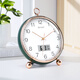 Kangbas simple table clock living room bedroom study desktop clock 2025 creative fashion desk clock calendar quartz clock 3476 dark green white (29 cm)