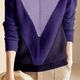 
Difelige European and American design half turtleneck sweater for women 2024 new winter contrasting color thermal inner sweater picture color M