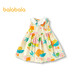 Vestido de niñas Balabala Ropa para niños para niños 2024 Falda sin mangas para niños de verano Pequeño impresión fresca 208224111012