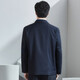 
Hongdu wool with mulberry silk jacket men's lapel zipper style for work formal wear for meeting business jacket middle-aged men's jacket Navy blue 90 wool 10 silk JT6218-1 5XL (200/112A)