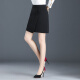 Oasi Mai short skirt, versatile women's A-line skirt, spring season plaid one-step skirt, slit, hip, high waist, large size, slim and fashionable LDNS-98700 black 2 feet 2