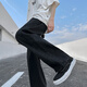 New oder Mode American Retro Waschanschluss Jeans Frühling und Herbst Cleanfit gerade-Flare Hosen Trendy Marke hübsche Hose vor Weiß L.
