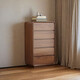 Gabinete lateral de madera sólida Yiyao gabinete de pared integrado nuevo estilo chino moderno simple de apartamento pequeño salón de almacenamiento gabinete de almacenamiento gabinete de almacenamiento ridiculizaciones redondeadas de madera de goma | tablero de pellets de madera sólida | Cofre de gabinetes ensamblados solo