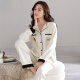 Catren Xinjiang Cotton Pajamas Full Cotton Two-Piece Set Spring and Autumn Women's Knitted Long Sleeve Cloth New Home Clothing Set YM7027 M [Suggested 80~100Jin [Jin equals 0.5 kg]]