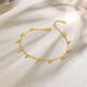 Saturday blessing yellow 18K gold anklet women's flower anklet KH084781 yellow 18K gold 21+3cm birthday gift