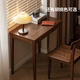 Genji Wood Language solid wood desk study table oak small apartment desk simple log table walnut desk (900*480*750mm) assembly