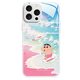 Michigan (MSMF) new Huawei mobile phone case Panda crayon Shin-shirt silicone soft edge tempered glass hard shell anti-fall full cover cute cartoon Shin-shirt family suitable for men and women protective cover [Glass Galaxy Silver] Shin-shirt 3-BL753Y Huawei Mate40/mate40e