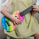 Maureen Ukulele Beginners Men, Girls, Students and Children's High-Precision Instrument Small Guitar 21-inch Customized Pattern 21-inch Rainbow Color Oil Painting Model Official Standard