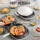 Supor Electric Bainking Bart Hogar puede ser desmontable y lavable placas superior e inferior Calefacción de doble cara 1800W Freing de vapor de alto fuego 34cm 34 cm más grande y depósito de hornear depósito de hornear Machine de desayuno de desayuno de desayuno JT34RQ878/34cm.