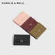 CHARLIE / KELLI brand CK light luxury bag women 2025 new women's short zipper coin wallet simple and compact card bag green
