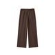 PeaceBird Women's Primavera 2024 Nuevos pantalones drapeados con cordones A1GBE1506 Brown XL